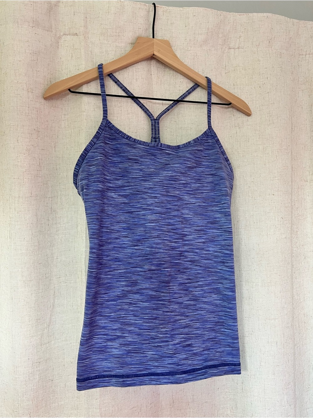 lululemon athletica Space-Dyed Blue Tank with Y-Back